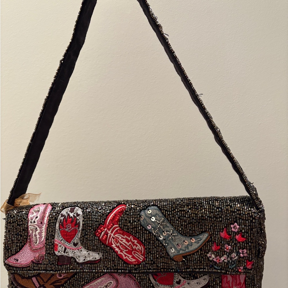 Made in India Boot Beaded Bag